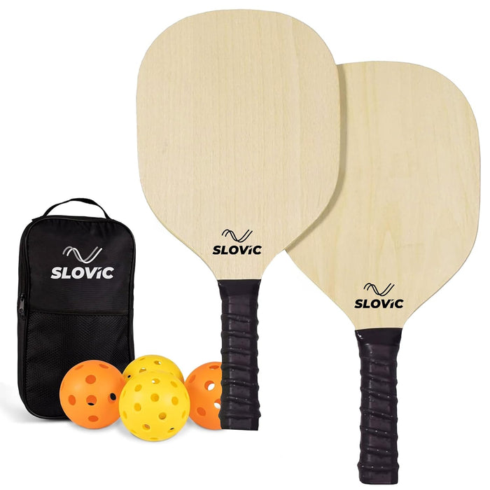 Slovic Pickleball Racket Set | 2 Rackets + 4 Balls | Lightweight & Durable Pickleball Paddles Set