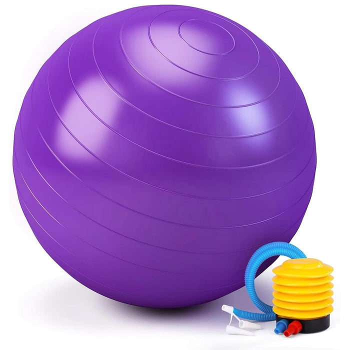 Slovic Gym Ball for Exercise | Anti Burst Coating | 55 CM