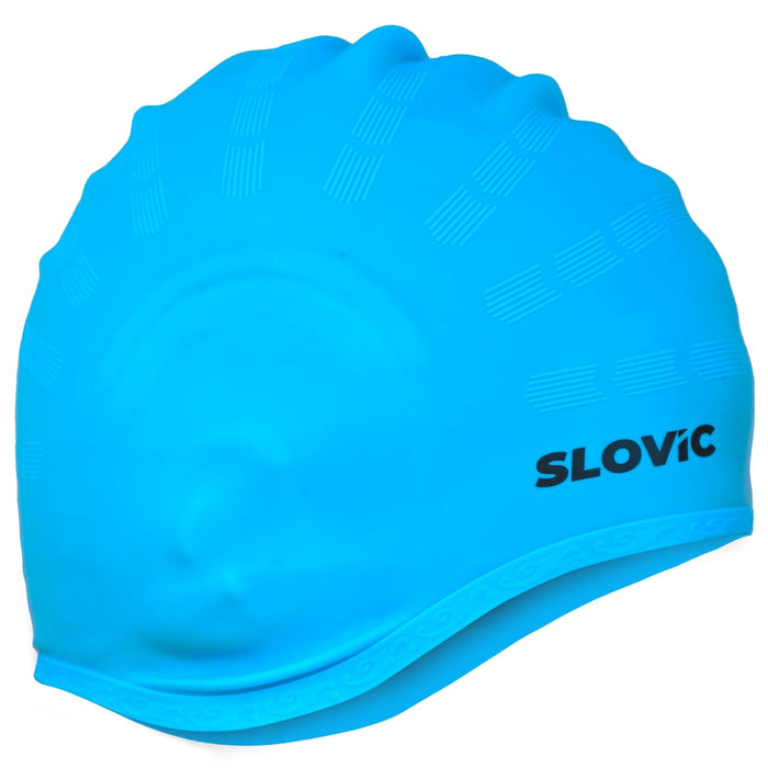 Slovic Swimming Cap for Men & Women | Waterproof Silicon Cap to Prevent Chemical Damage