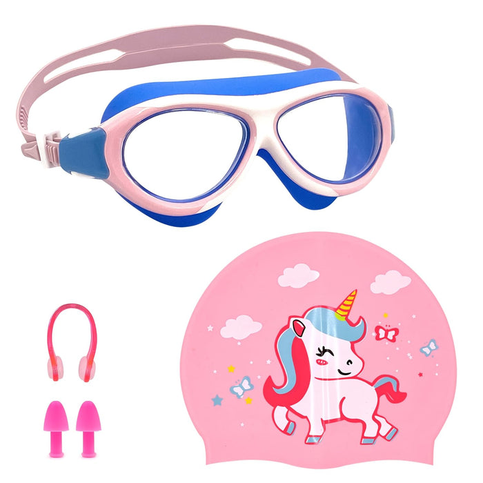 SLOVIC Swimming Kit for Kids | Swimming Goggles & Swimming Cap for Girls