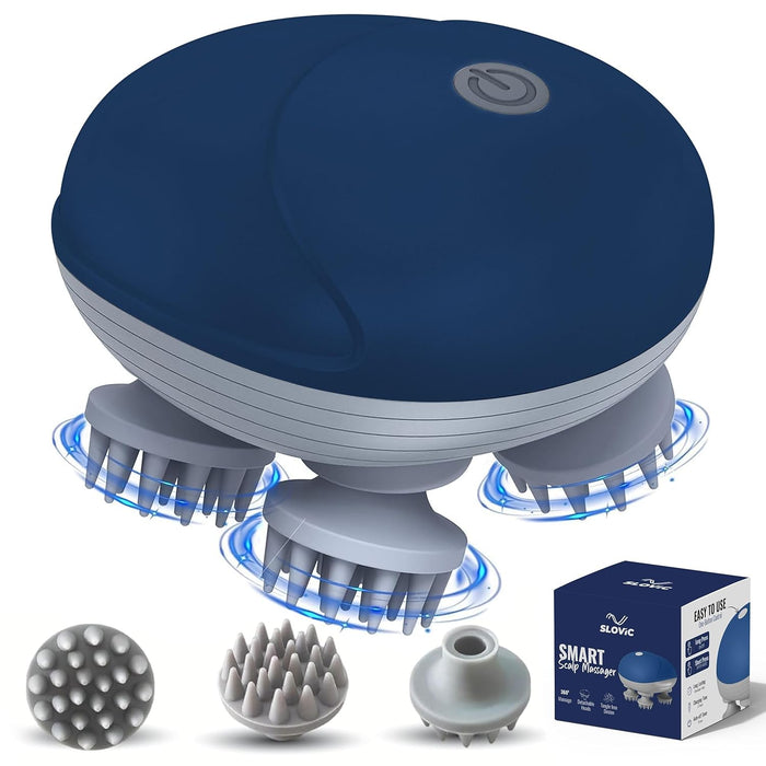 SLOVIC Scalp Massager | Electric Scalp Massager for Hair Growth | Massage Machine for Body Pain & Relaxation | Head Massager for Scalp Electric | 3 Speed Mode