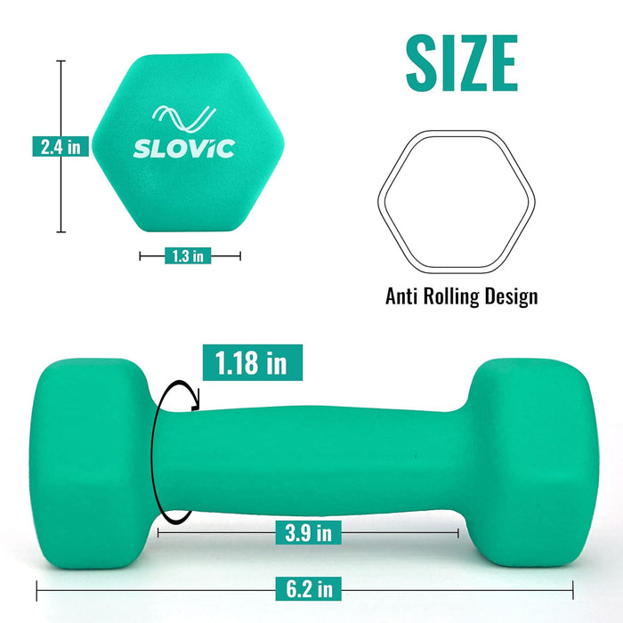 Slovic Neoprene Dumbbells Set for Home Gym | 1.5 Kg