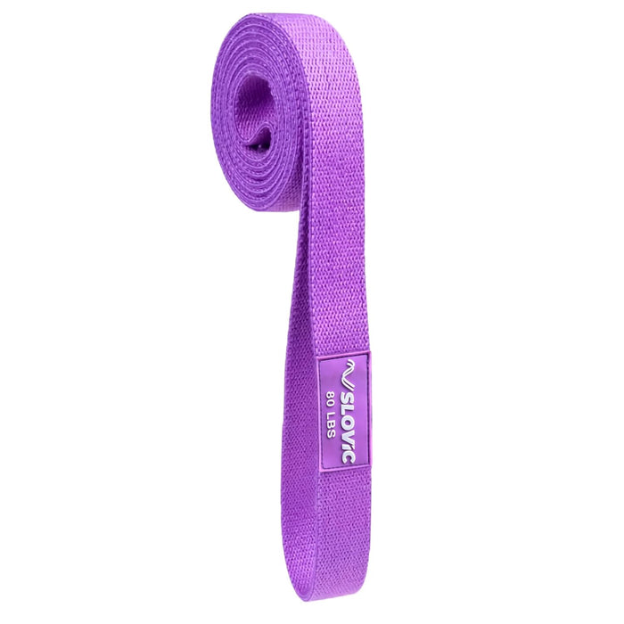 SLOVIC Long Fabric Resistance Bands | Heavy Resistance - Purple, 80LB