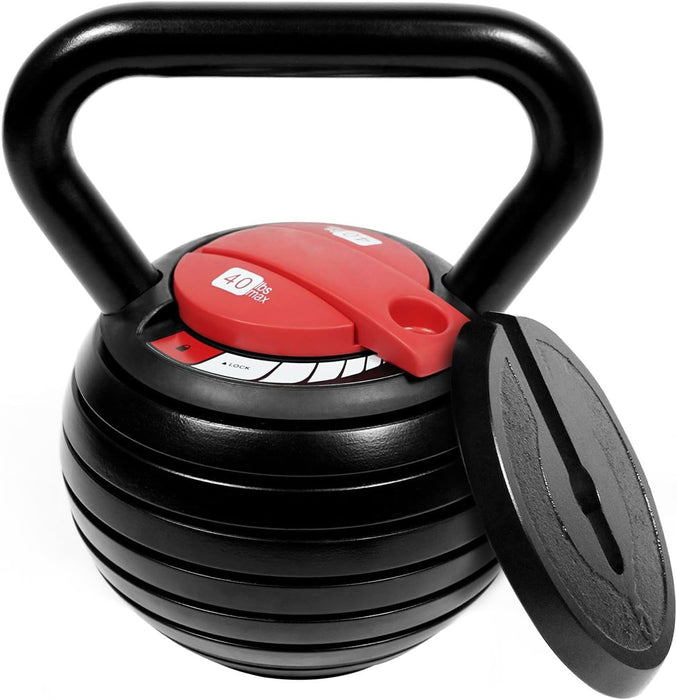 SLOVIC Premium Strength Training Kettlebells for Weightlifting - 1Pc (9 Kg, Black)