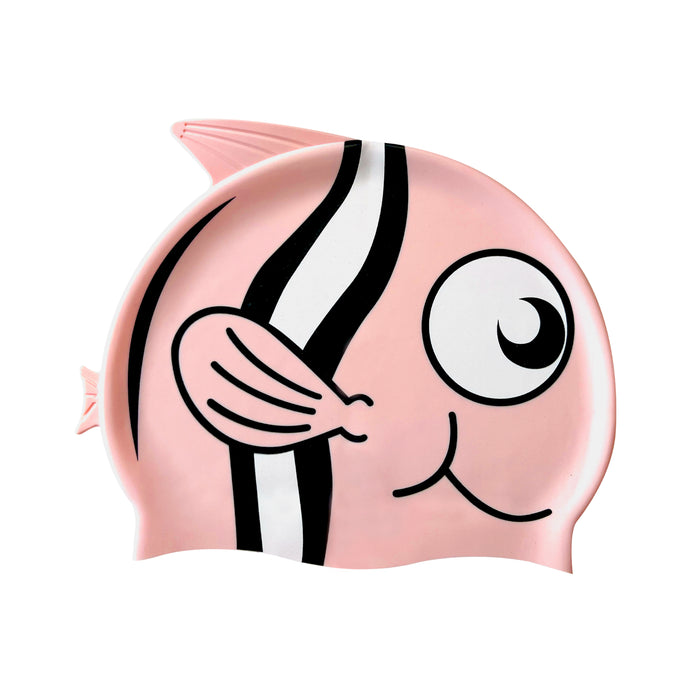 SLOVIC Swimming Cap for Kids | Pink Fish Swimming Pool Cap