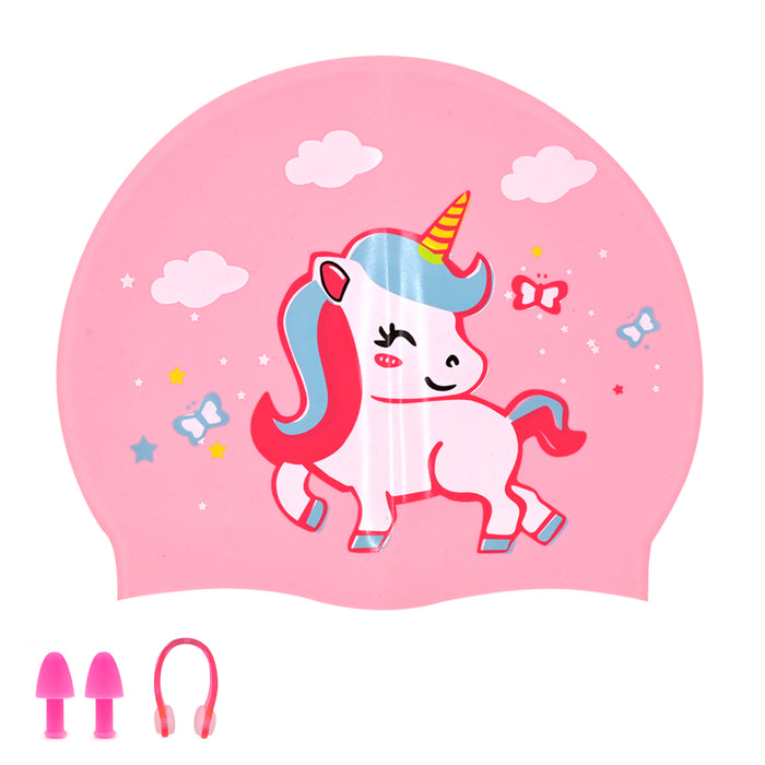 SLOVIC Swimming Cap for Kids | Unicorn Swimming Pool Cap