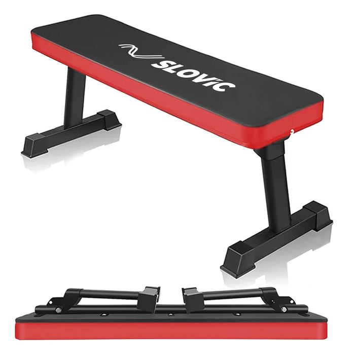 Slovic Flat Gym Bench for Home [Capacity:300 KG] | Foldable Bench Press for Home Gym