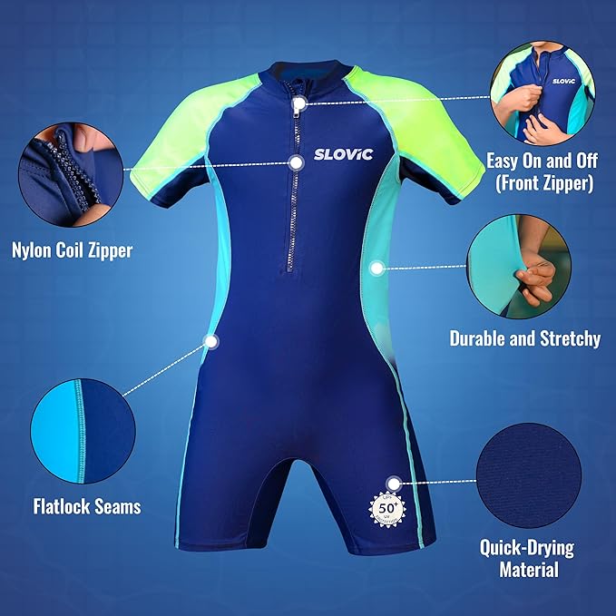 SLOVIC Swimming Costume for Kids | Quick Dry & Chlorine Resistance Material