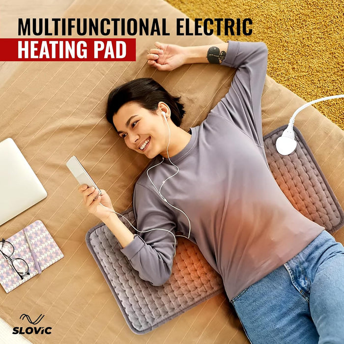 Slovic Electric Heating Pad for Pain Relief | Orthopedic Knee Heating Pad