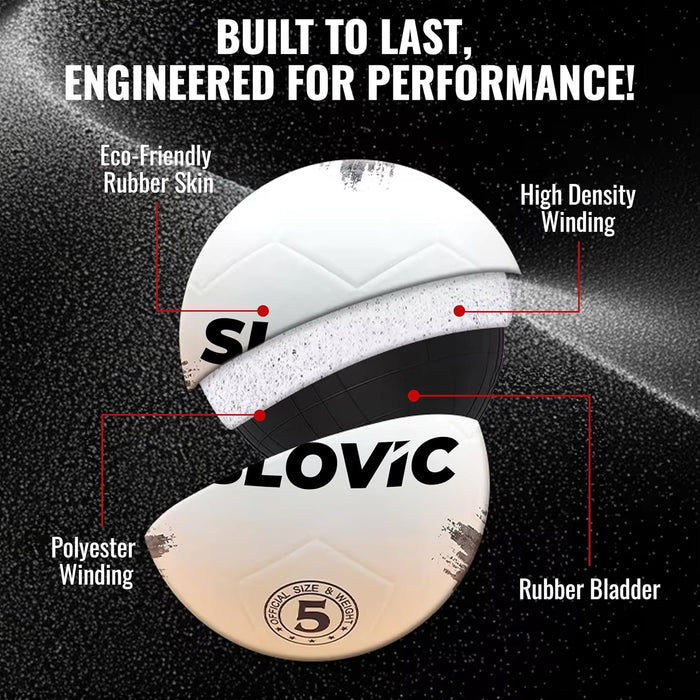 SLOVIC Professional Football Ideal for Grass Ground & Artificial Turf