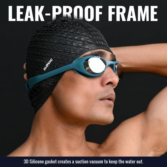 SLOVIC Swimming Goggles | Adult | Unisex | Anti-Fog & UV Protected Swimming Glasses