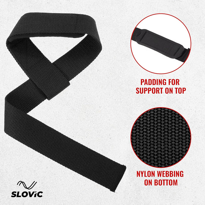 Slovic Weight Lifting Straps for Gym | Non-Slip Deadlift Strap