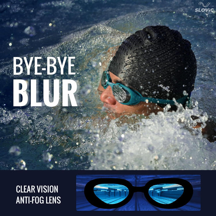 SLOVIC Swimming Goggles | Adult | Unisex | Anti-Fog & UV Protected Swimming Glasses