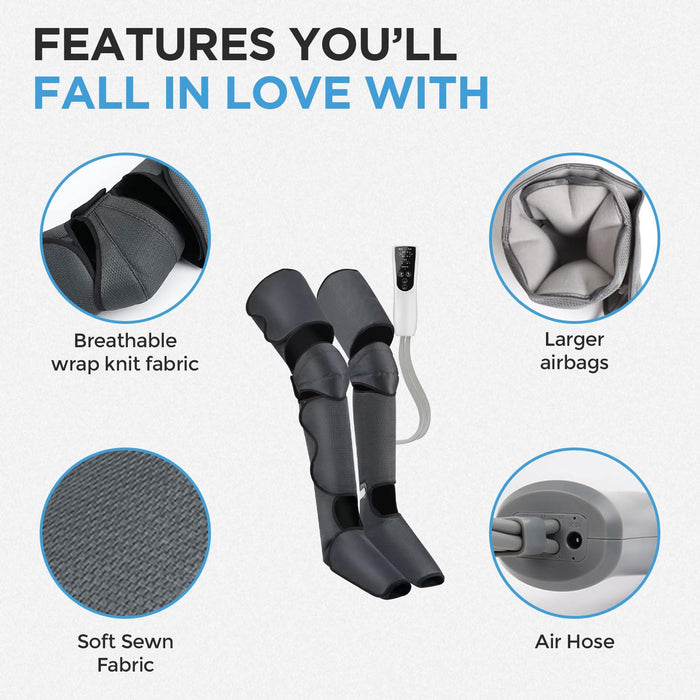 SLOVIC Massager Machine for Pain Relief | 2 Heat Modes | Air Leg Compressor