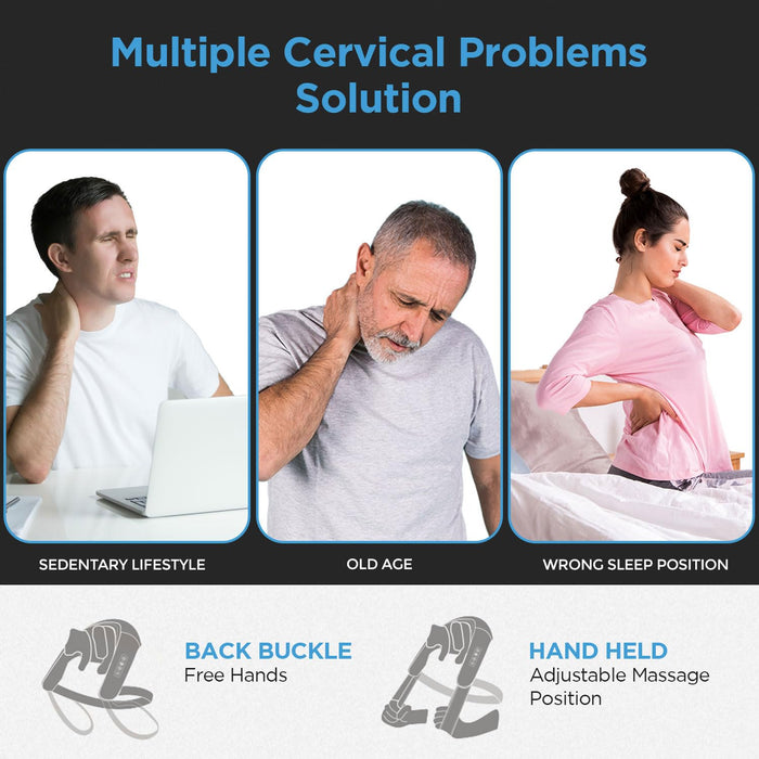 SLOVIC Neck Massager for Cervical Pain | Cervical Massager | Shoulder Massage for Pain Relief with Heating