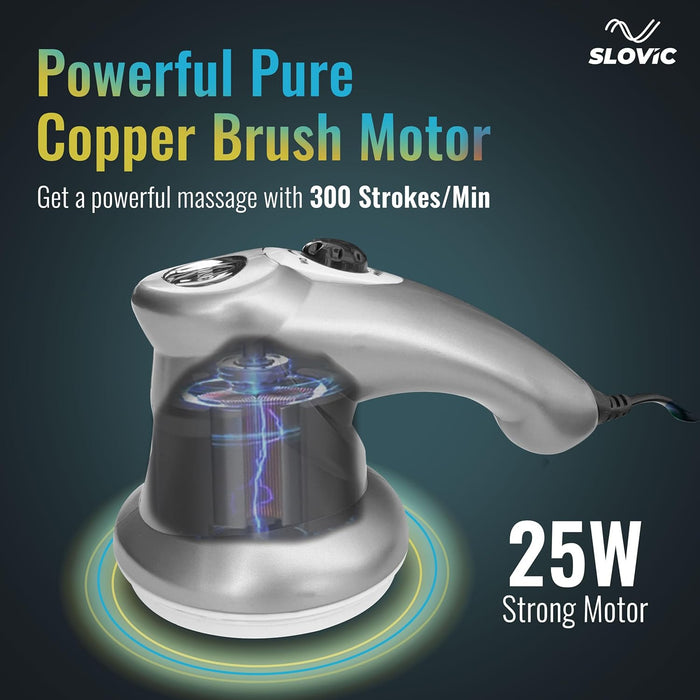 SLOVIC Massage Machine For Body Pain | 3 Massage Heads | 5 Speed Setting