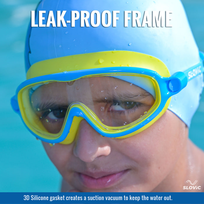 SLOVIC Swimming Kit for Kids | Swimming Goggles & Swimming Cap for Girls & Boys