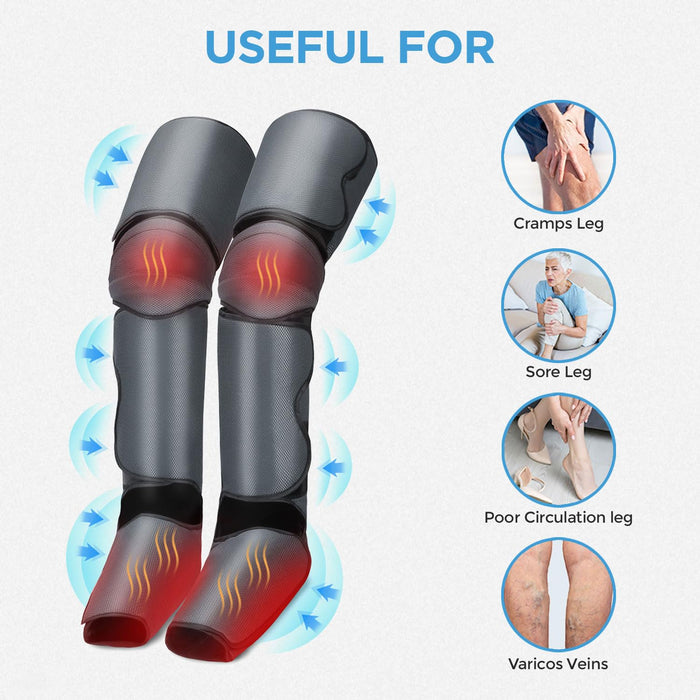 SLOVIC Massager Machine for Pain Relief | 2 Heat Modes | Air Leg Compressor