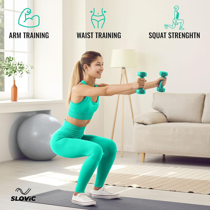 Slovic Neoprene Dumbbells Set for Home Gym | 1.5 Kg