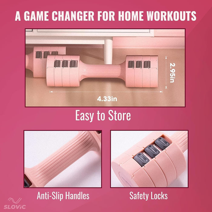 Slovic Adjustable Dumbbells Set for Home