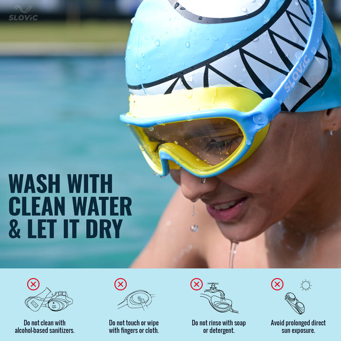 SLOVIC Swimming Goggles | Kids | Unisex | Yellow