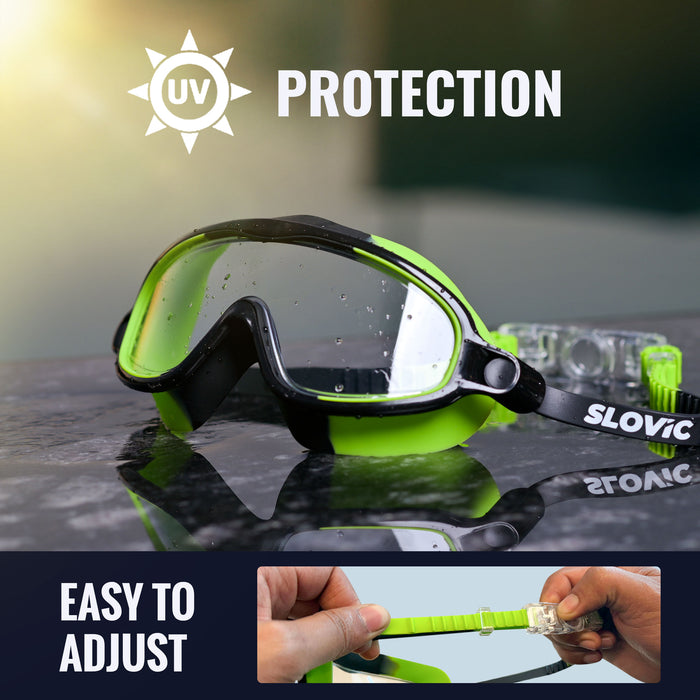 SLOVIC Swimming Goggles | Kids | Unisex | Green