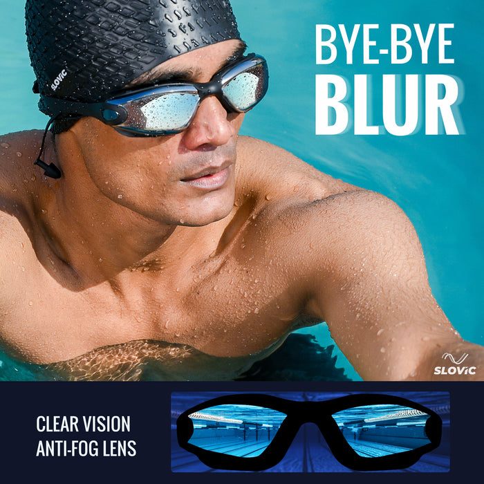 SLOVIC Swimming Goggles | Adult | Unisex | Black