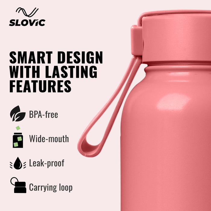 SLOVIC PU Insulated Water Bottle [900 ML] | Stainless Steel Water Bottle for School Kids | 100% BPA Free & Leak Proof |Keeps Water Hot & Cold upto 4 Hrs | Ideal for Home, Office, Gym, School & Travel