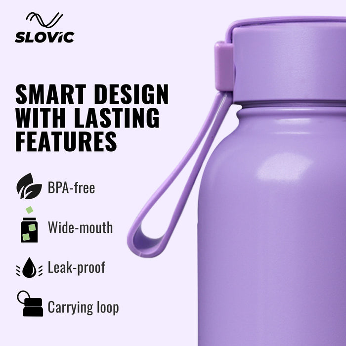 SLOVIC PU Insulated Water Bottle [900 ML] | Stainless Steel Water Bottle for School Kids | 100% BPA Free & Leak Proof |Keeps Water Hot & Cold upto 4 Hrs | Ideal for Home, Office, Gym, School & Travel