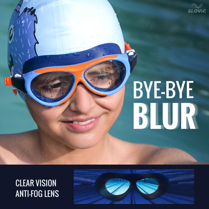SLOVIC Swimming Goggles | Kids | Unisex | Orange