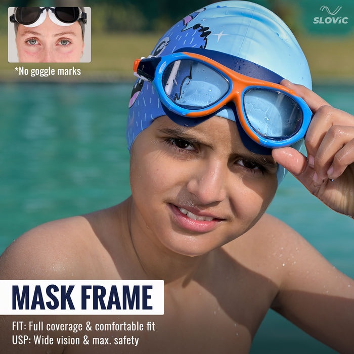 SLOVIC Swimming Goggles | Kids | Unisex | Orange