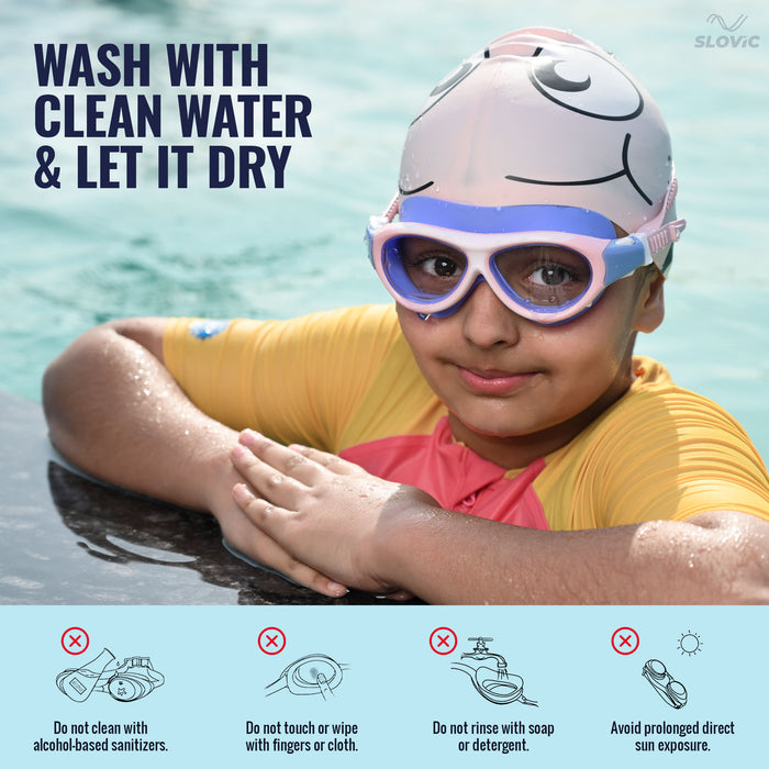 SLOVIC Swimming Goggles | Kids | Unisex | Pink