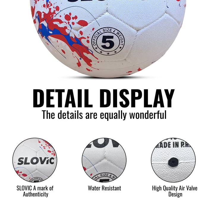 SLOVIC Professional Football [Size-5] | Hard Ground Foot-Ball | Ideal for Grass Ground & Artificial Turf | Training Foot Ball | Soccer Ball | Footballs for Men & Women