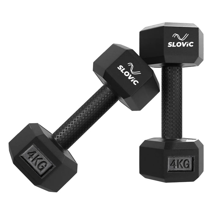 Slovic PVC Dumbbell Set | Home Gym Dumbbells for Daily Workout | High-Quality Fitness Equipment for Strength Training | Non-Slip Coated Handle | Perfect for Women & Men