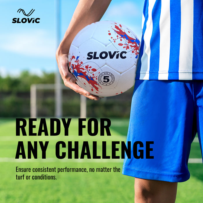 SLOVIC Professional Football [Size-5] | Hard Ground Foot-Ball | Ideal for Grass Ground & Artificial Turf | Training Foot Ball | Soccer Ball | Footballs for Men & Women