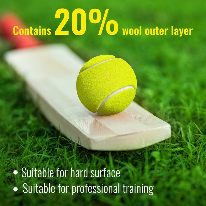 SLOVIC Cricket Balls for Home [Pack of 6] | Practice Tennis Ball Cricket | Lightweight & High-Bounce Rubber Cricket Balls | Ideal for Street Matches, Indoor & Outdoor Cricket, Green