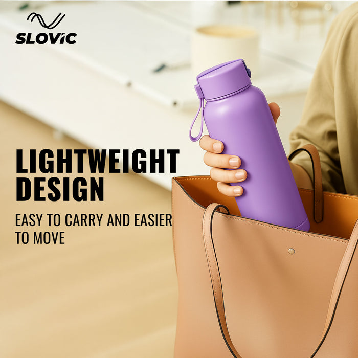 SLOVIC PU Insulated Water Bottle [900 ML] | Stainless Steel Water Bottle for School Kids | 100% BPA Free & Leak Proof |Keeps Water Hot & Cold upto 4 Hrs | Ideal for Home, Office, Gym, School & Travel