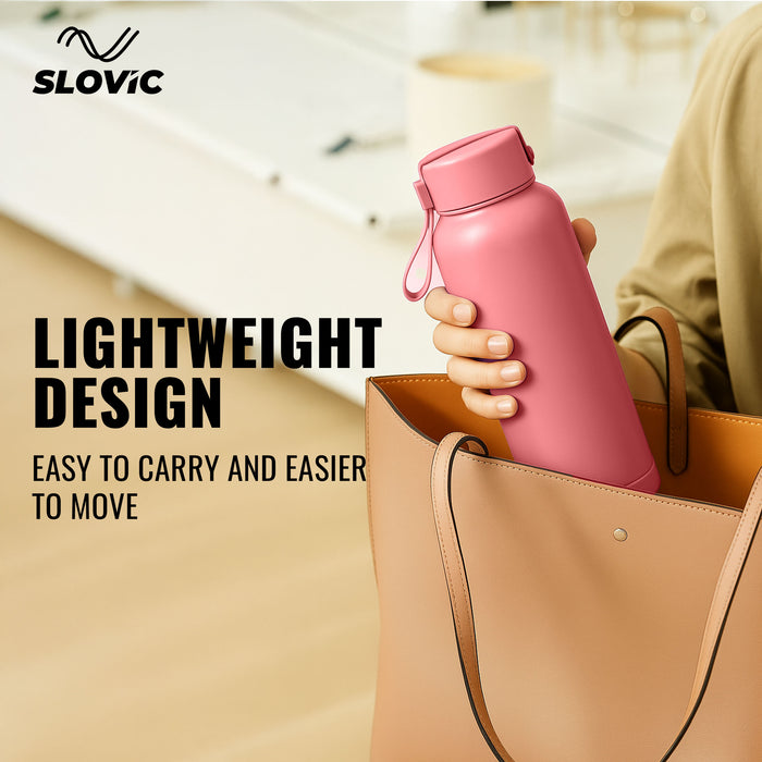 SLOVIC PU Insulated Water Bottle [900 ML] | Stainless Steel Water Bottle for School Kids | 100% BPA Free & Leak Proof |Keeps Water Hot & Cold upto 4 Hrs | Ideal for Home, Office, Gym, School & Travel