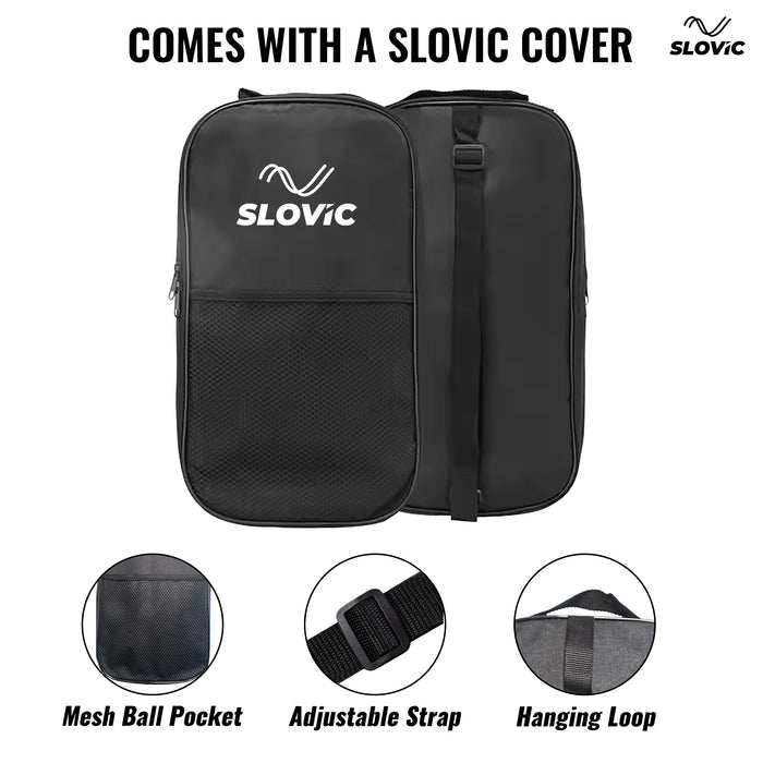 Slovic Pickle Ball Racket [1 x Racket] | PickleBall Rackets with Fiberglass Paddles | Honeycomb Composite Core with Non-Slip Grip | Lightweight & Durable Paddle for Indoor & Outdoor | Comes with Cover