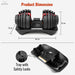 Adjustable Dumbbell Set for Home Gym 15 Weight Combinations