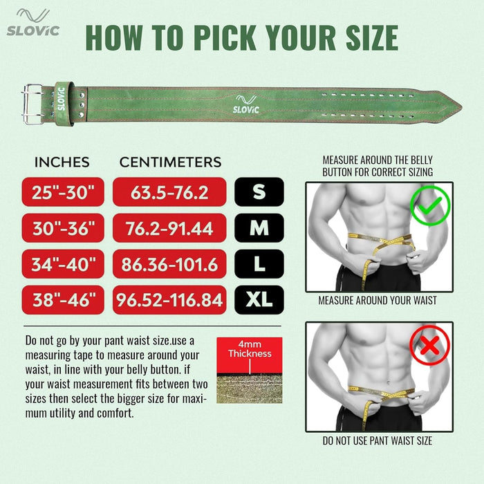 SLOVIC Gym Belt for Weightlifting, Workouts & Strength Training Exercises