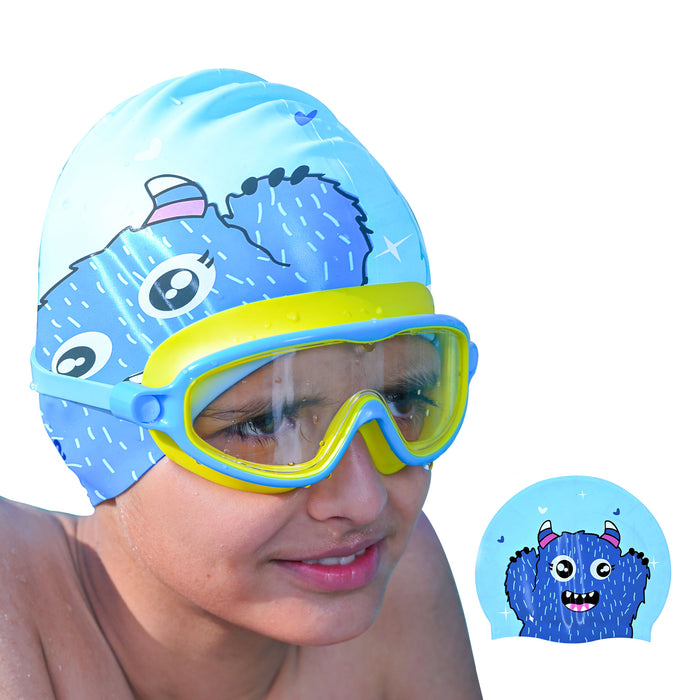 SLOVIC Swimming Cap for Kids | Bear Swimming Pool Cap