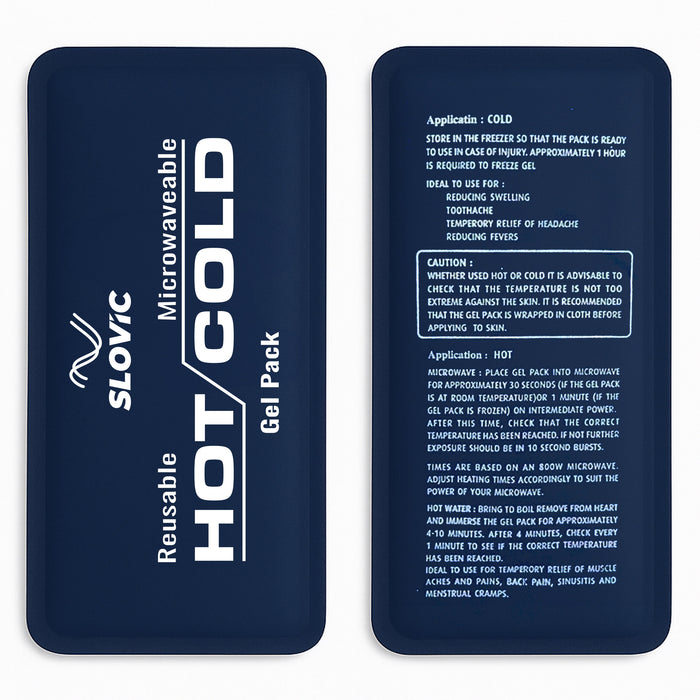 Slovic Reusable Hot & Cold Gel Pack for Pain Relief | Flexible Ice & Heat Pack for Injuries, Muscle Cramps, Swelling, Back & Joint Pain | Multipurpose Gel Pad for Therapy, First Aid & Travel Use