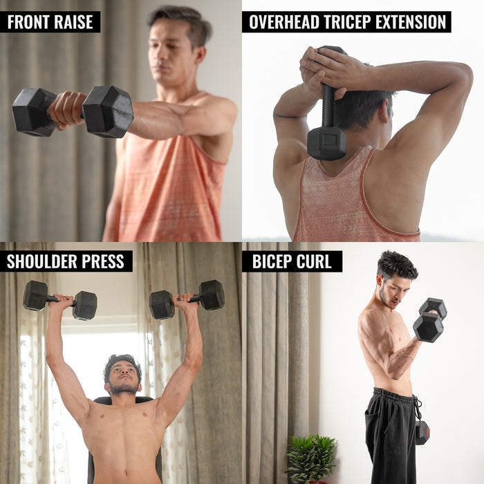 Slovic PVC Dumbbell Set | Home Gym Dumbbells for Daily Workout | High-Quality Fitness Equipment for Strength Training | Non-Slip Coated Handle | Perfect for Women & Men