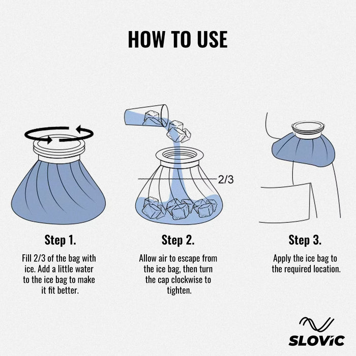 Slovic Cold & Hot Water Bag for Pain Relief [9 Inches] | 2 in 1 Ice Packs for Pain Relief | leakproof & Durable | Ideal for Joint Pain, Muscle Pain, Injuries and Hot & Cold Therapy