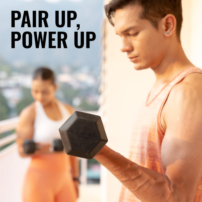 Slovic PVC Dumbbell Set | Home Gym Dumbbells for Daily Workout | High-Quality Fitness Equipment for Strength Training | Non-Slip Coated Handle | Perfect for Women & Men