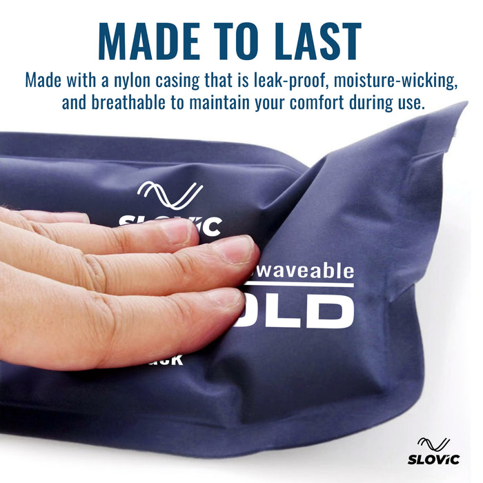 Slovic Reusable Hot & Cold Gel Pack for Pain Relief | Flexible Ice & Heat Pack for Injuries, Muscle Cramps, Swelling, Back & Joint Pain | Multipurpose Gel Pad for Therapy, First Aid & Travel Use
