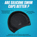 Slovic Silicone Swimming Cap for Men & Women (Black)