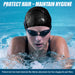 Slovic Silicone Swimming Cap for Men & Women (Black)